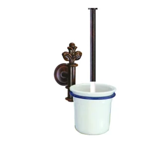 Escobilla baño pared negro rústico ESC20