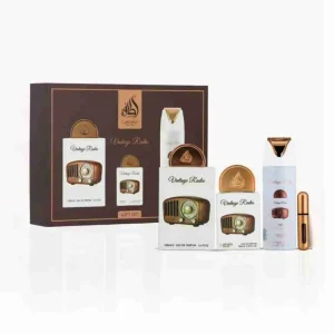 Perfume Vintage Radio de Lattafa Pride – Set de Regalo Unisex | Eau de Parfum Oriental Amaderado | 100 ml